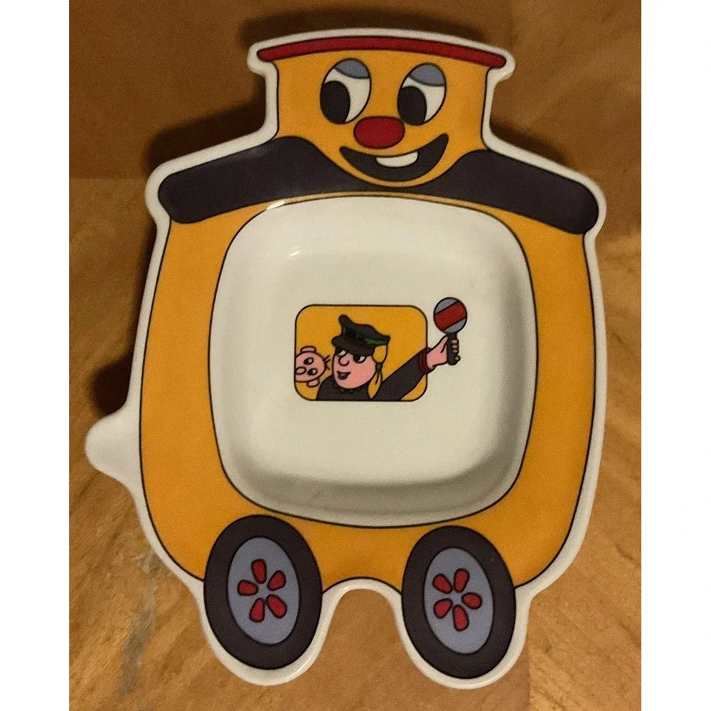 Oneida Railroad Meal Time Child's Divided Melamine Plate And‎ Bowl Set
